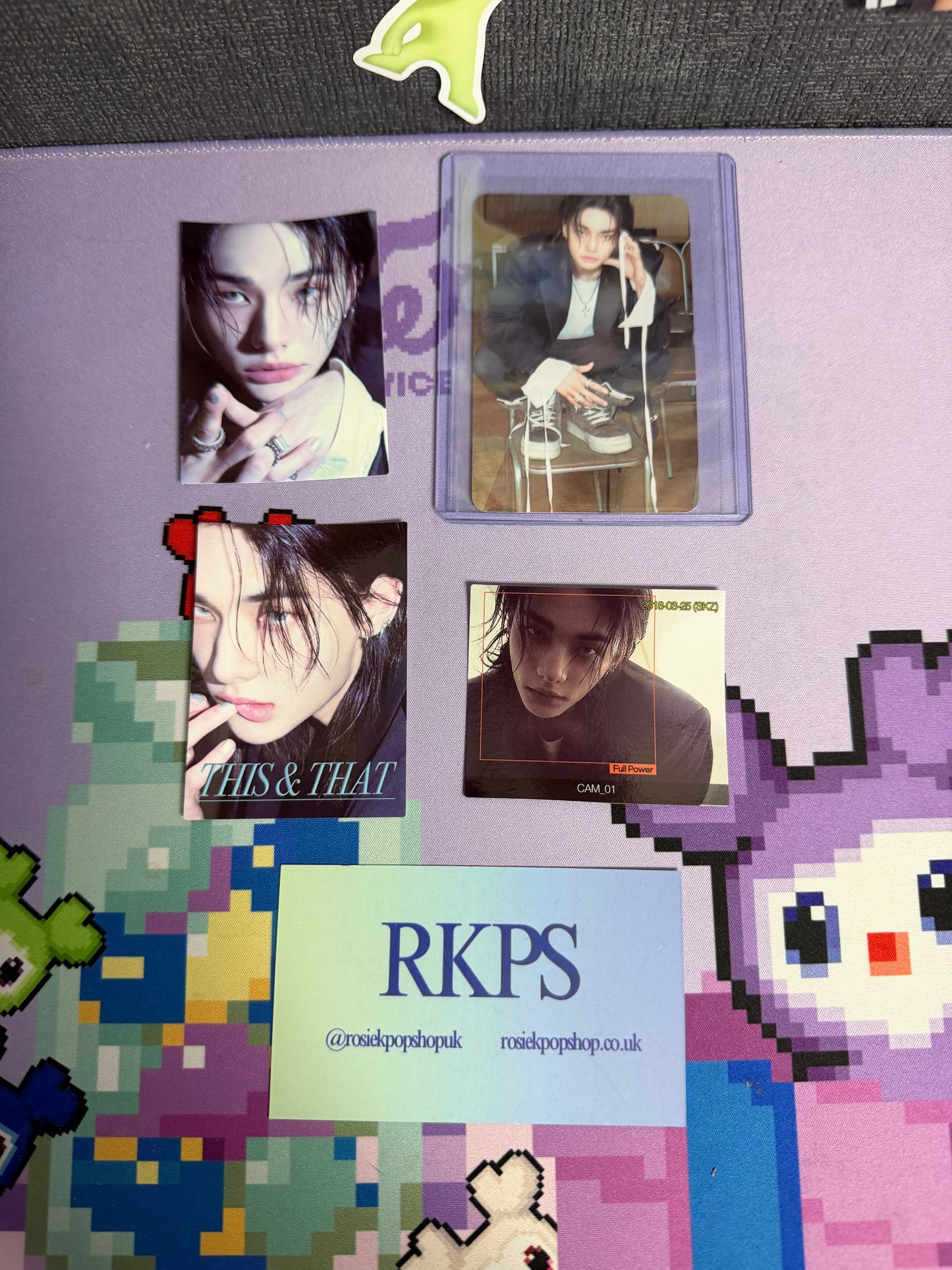 Stray Kids THIS & THAT HYUNJIN Photocard & Sticker Set