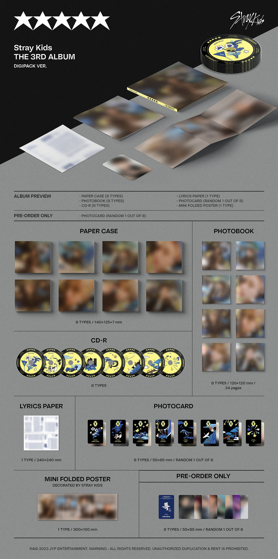 STRAY KIDS 3rd Album ★★★★★ (5-STAR) Digipack ver.