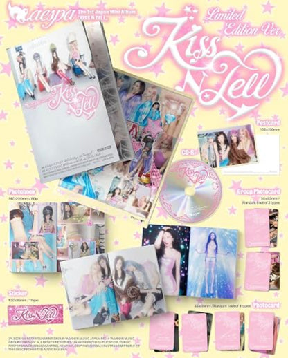 [Available on request] AESPA 1st Japan Mini Album KISS N TELL [Limited Ver.]