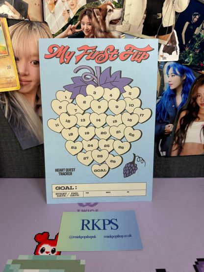Kickflip My First Flip MINJE Large Postcard Tracker, Stand and Stickers