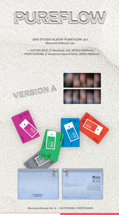 PRE ORDER 르세라핌(LE SSERAFIM) - PUREFLOW pt.1 [Weverse Albums ver.]