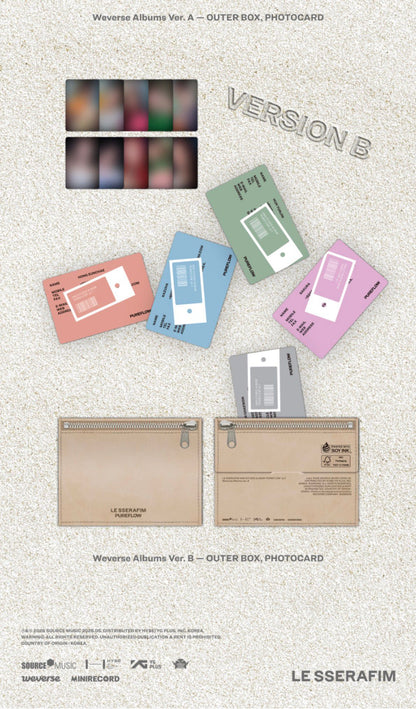 PRE ORDER 르세라핌(LE SSERAFIM) - PUREFLOW pt.1 [Weverse Albums ver.]