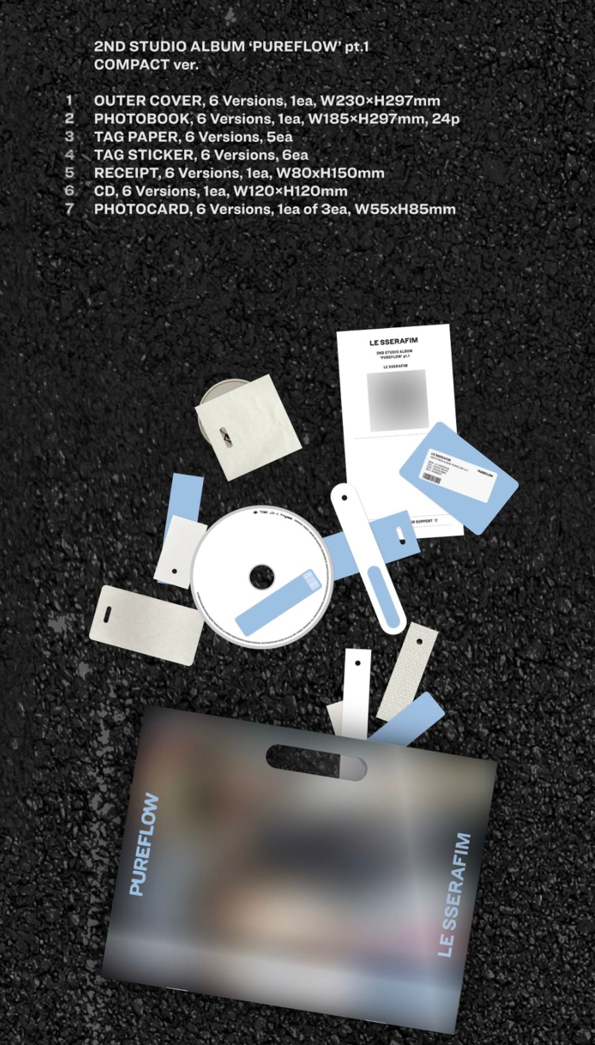 PREORDER 르세라핌(LE SSERAFIM) - PUREFLOW pt.1 [Compact Ver.]