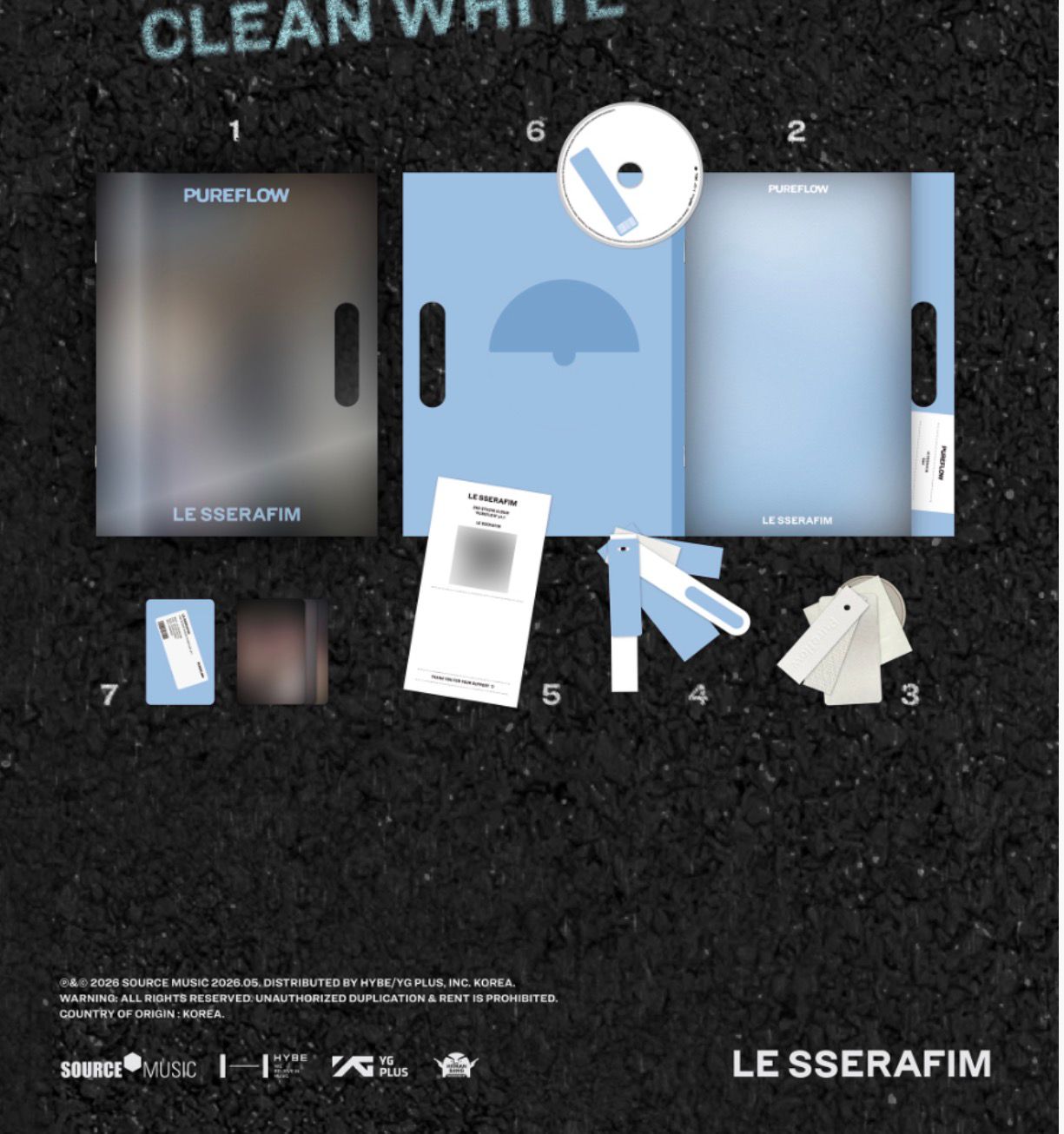 PREORDER 르세라핌(LE SSERAFIM) - PUREFLOW pt.1 [Compact Ver.]