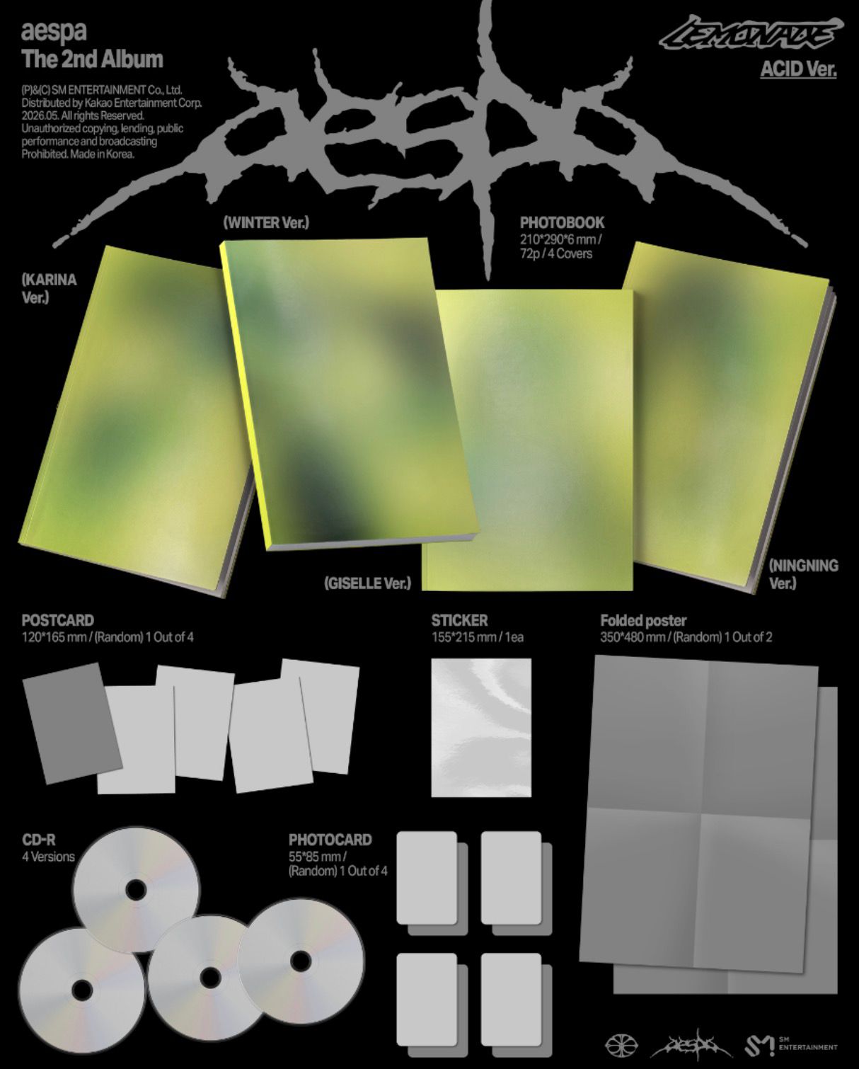 PREORDER aespa – 2nd Album [LEMONADE] (ACID Ver.)