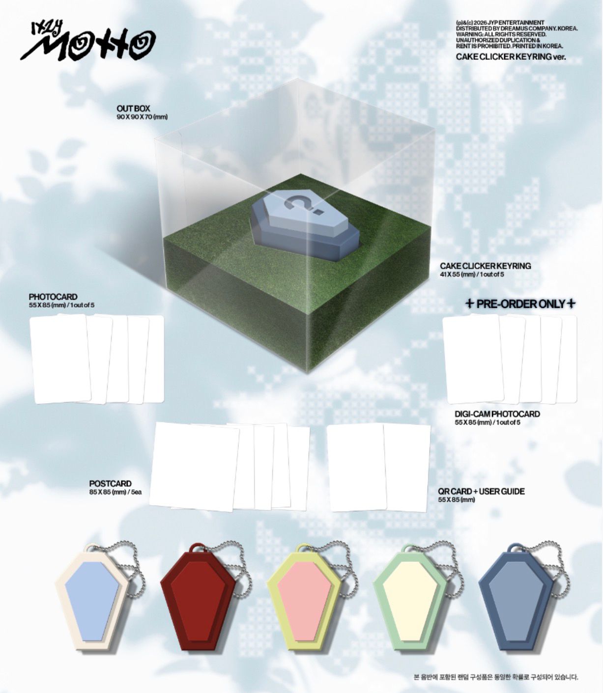 ITZY Motto (CAKE CLICKER KEYRING Ver.) With POB