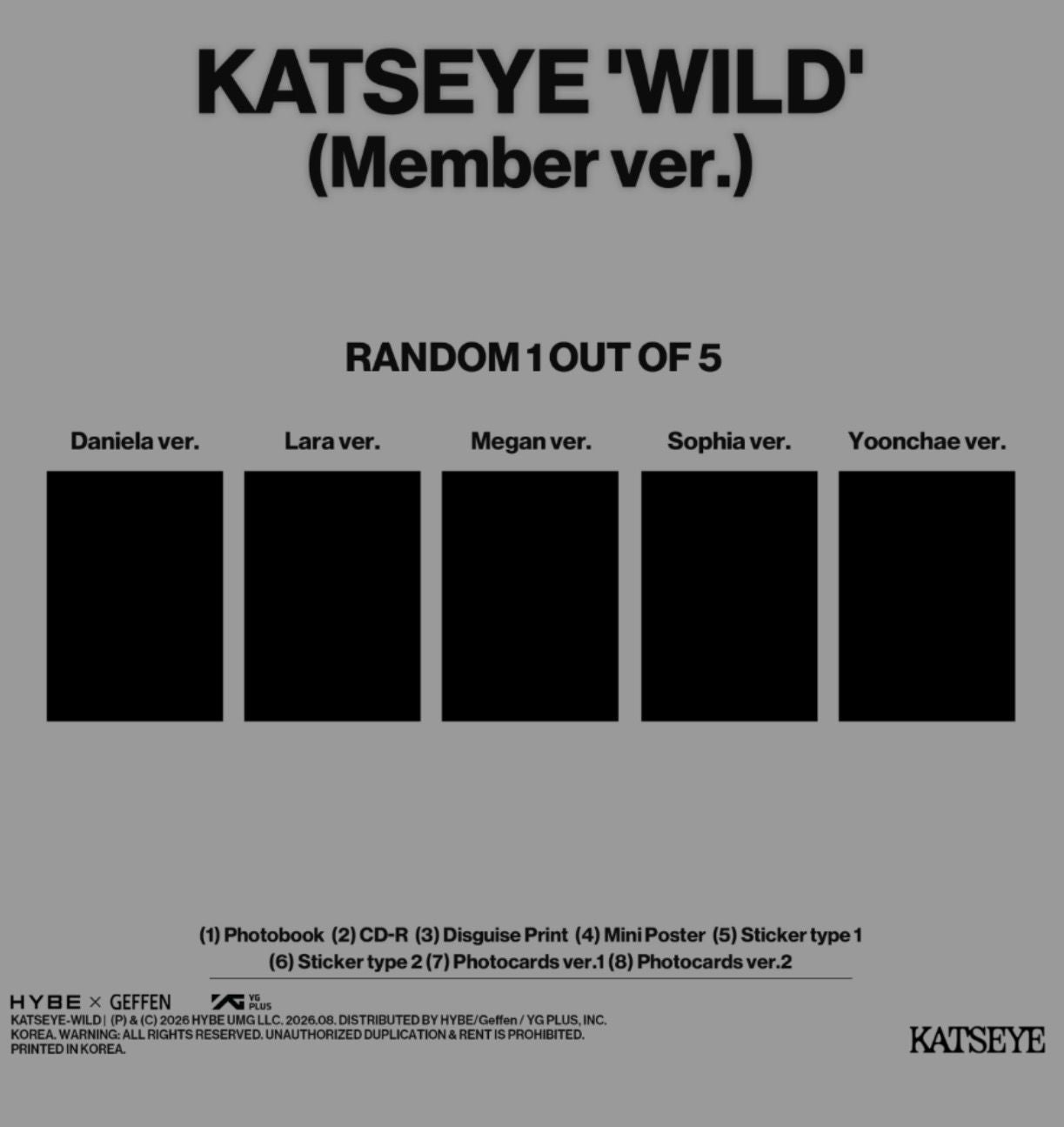 KATSEYE 'WILD' (Member Ver.)
