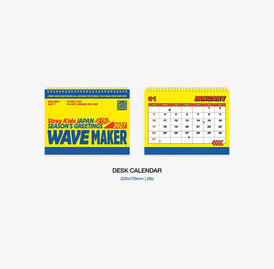 [PRE-ORDER] Stray Kids JAPAN SEASON’S GREETINGS 2027 “WAVE MAKER”【Regular Edition】 with JYP JAPAN Benefit