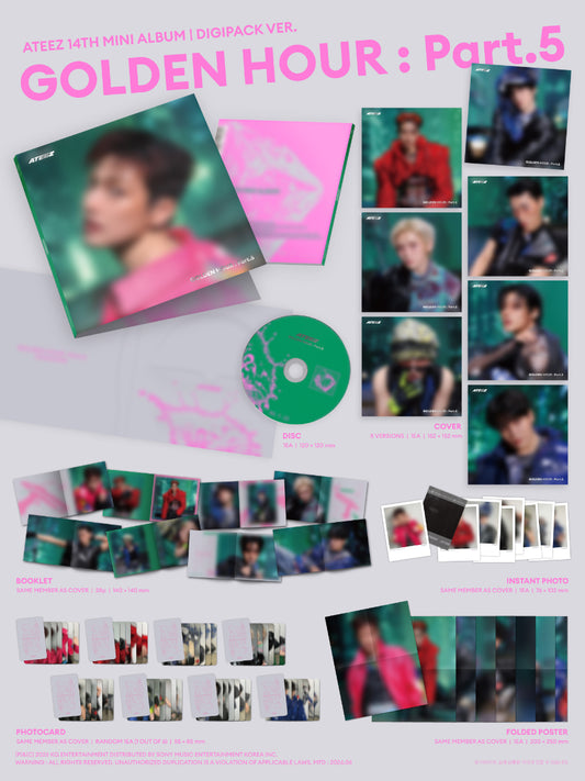 PREORDER 에이티즈(ATEEZ) - GOLDEN HOUR : Part.5 [Digipack Member Ver. - Random Cover]