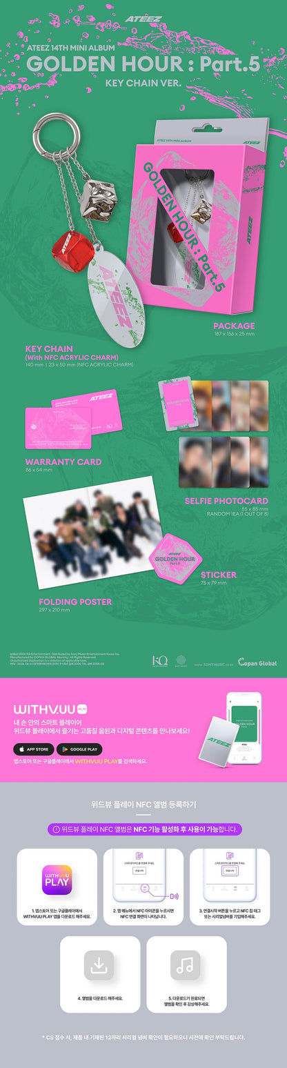 PREORDER 에이티즈(ATEEZ) - GOLDEN HOUR : Part.5 [Key Chain Ver.]