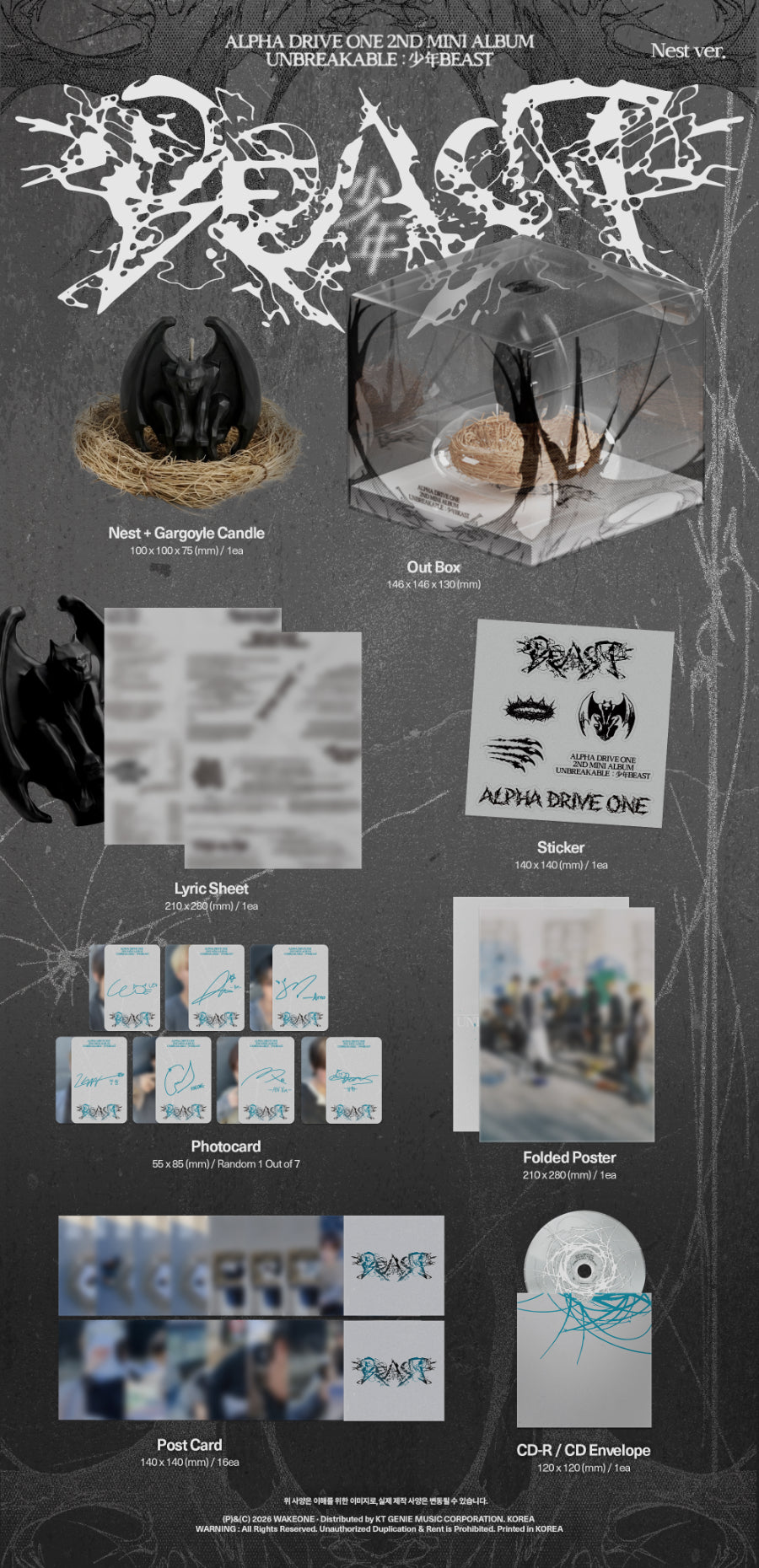 알파드라이브원(ALPHA DRIVE ONE) - UNBREAKABLE : 少年BEAST [Nest Ver.(Limited Edition)]