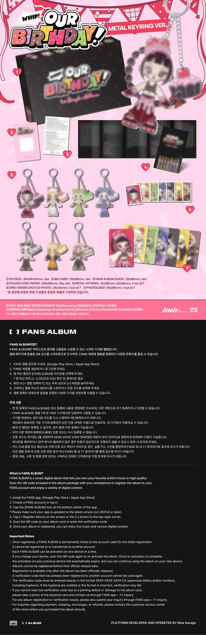 PRE ORDER 아워벌스데이(OURBIRTHDAY) 1st Single Album 'Our Birthday' (Metal Keyring Version) With Music Korea POB