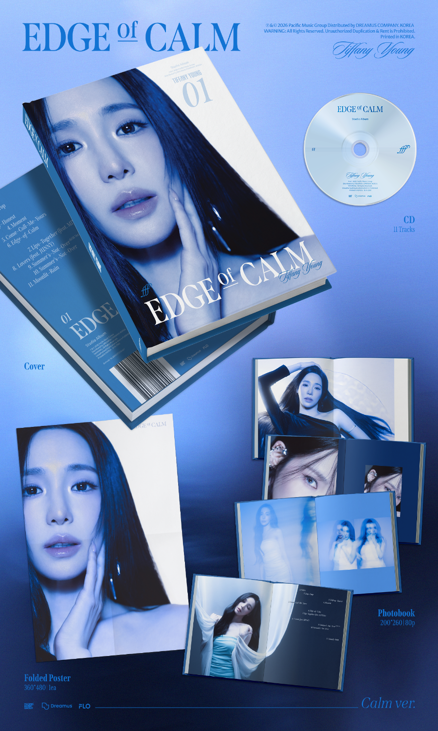 PREORDER 티파니영(Tiffany Young) - 1st Full Album 'Edge of Calm' [Calm Ver.] With Music Korea POB
