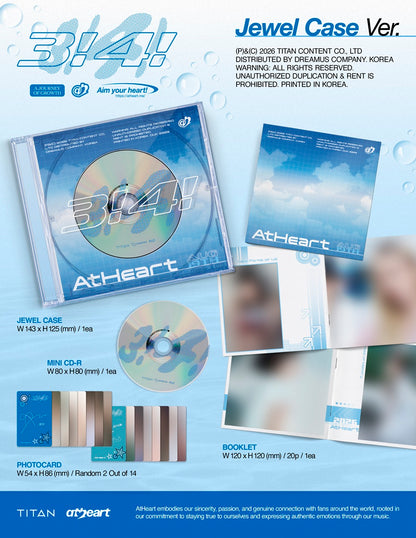 앳하트(AtHeart) - 3!4! [Jewel Case Ver.] with Music Korea POB