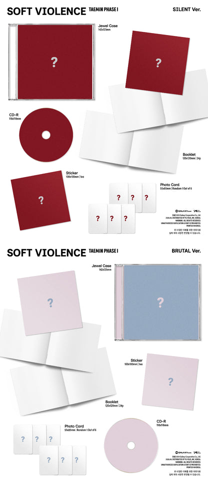 PREORDER태민(TAEMIN) - PHASE I : Soft Violence [Jewel Ver.]