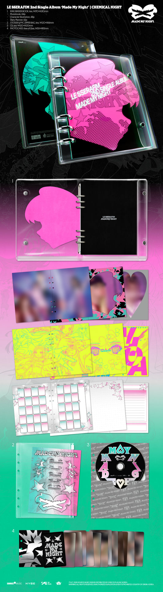 [PRE-ORDER] 르세라핌(LE SSERAFIM) - Made My Night [CHEMICAL NIGHT]