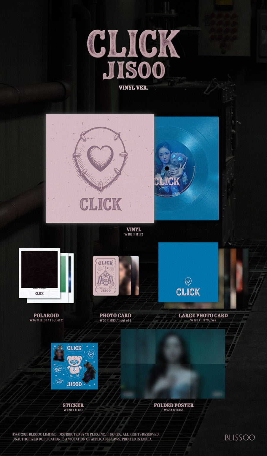 [PRE-ORDER] JISOO (Blackpink) Click (VINYL / LP Version)