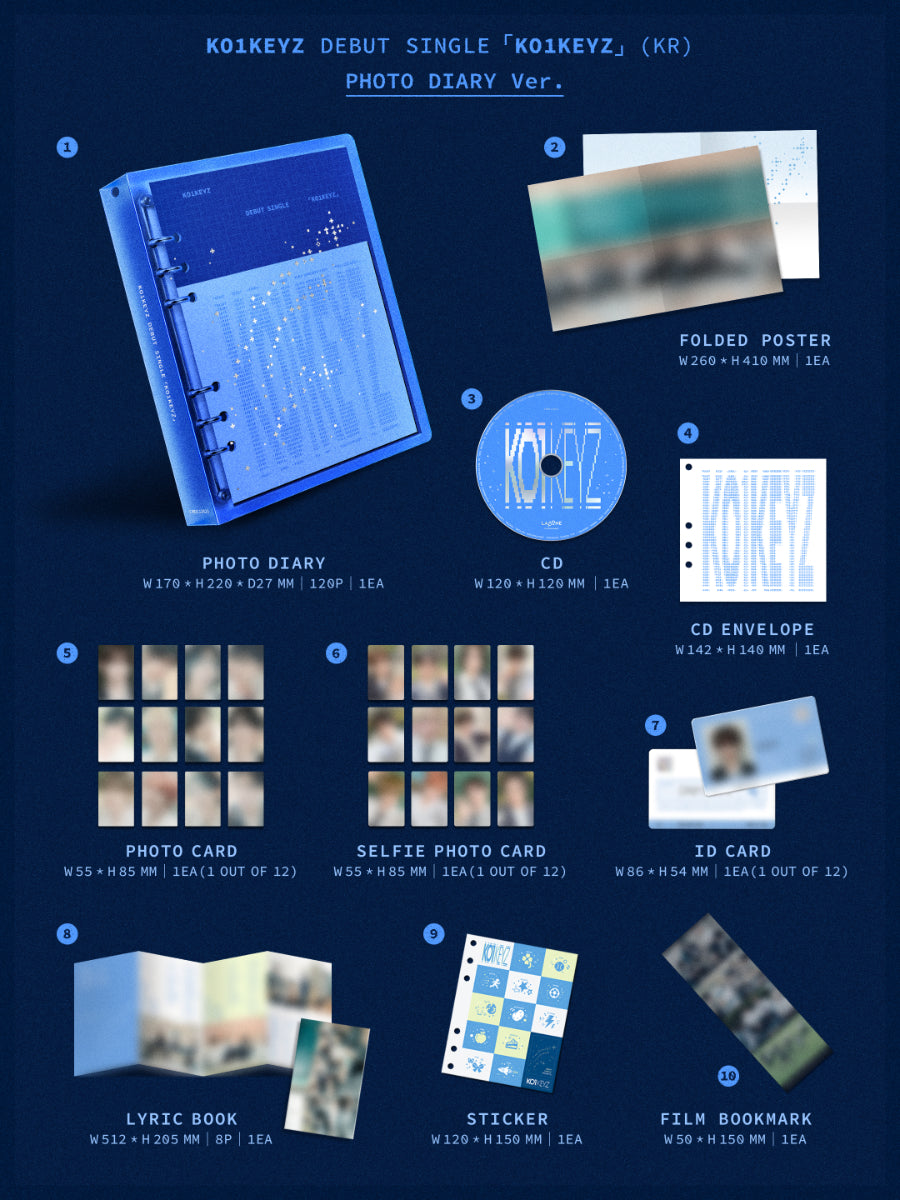[PRE-ORDER] 코이키즈(KO1KEYZ) - KO1KEYZ [Photo Diary Ver.]