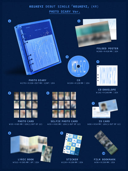 [PRE-ORDER] 코이키즈(KO1KEYZ) - KO1KEYZ [Photo Diary Ver.]