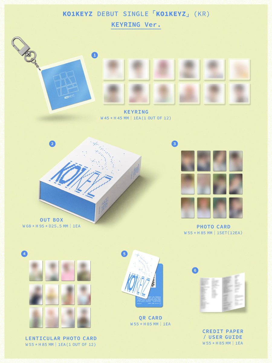 [PRE-ORDER] 코이키즈(KO1KEYZ) - KO1KEYZ [Keyring Ver.]