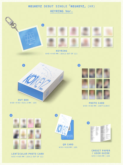 [PRE-ORDER] 코이키즈(KO1KEYZ) - KO1KEYZ [Keyring Ver.]
