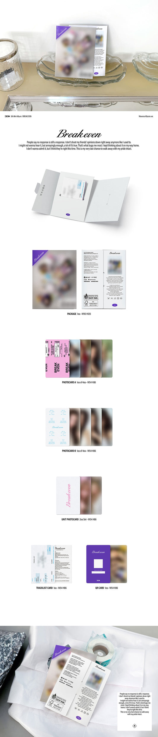 [PRE-ORDER] 아일릿(ILLIT) - BREAK EVEN  [Weverse Albums ver.]