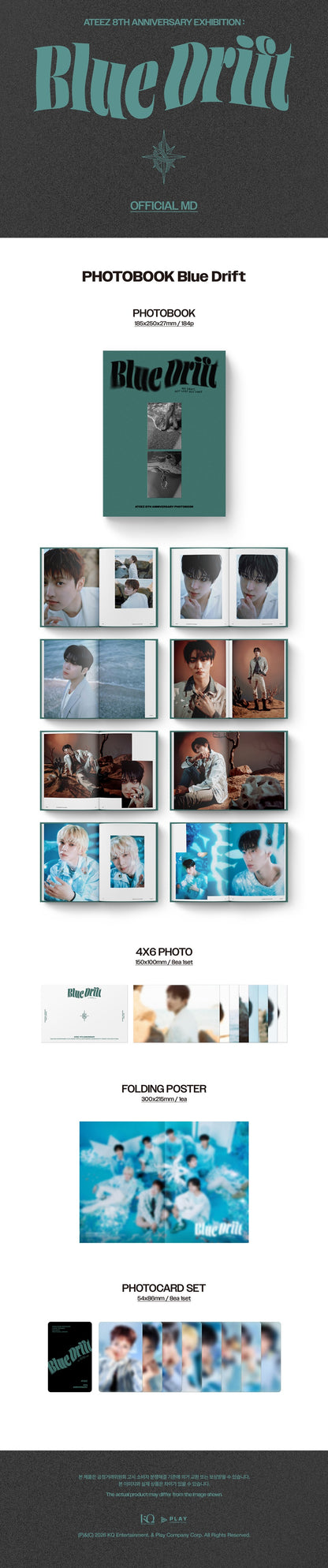 [PRE-ORDER] 에이티즈(ATEEZ) - 8th Anniversary PHOTOBOOK Blue Drift