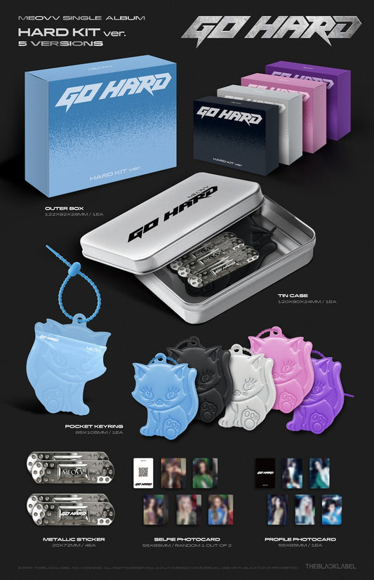 [PRE-ORDER] 미야오(MEOVV) - GO HARD Single Album [Hard Kit Version]