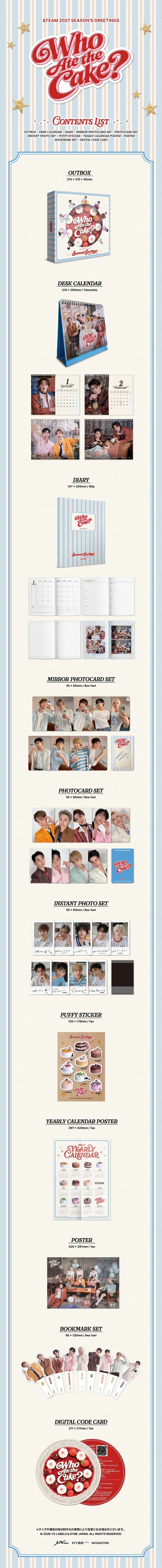 [PRE-ORDER] 앤팀(&TEAM) - 2027 SEASON'S GREETINGS 'Who Ate the Cake?' [First Press Bonus]