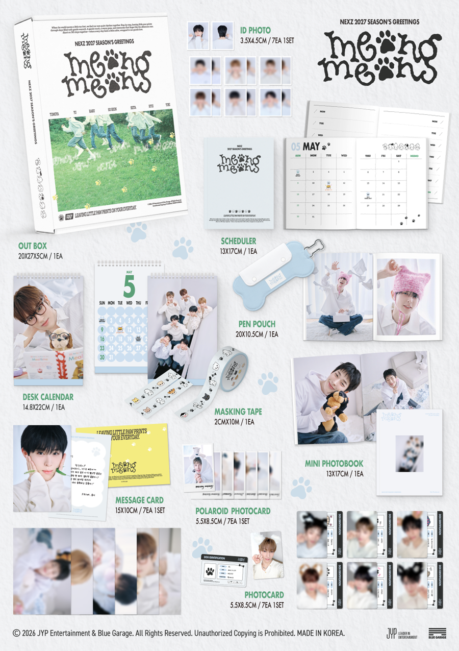 [PRE-ORDER] 넥스지(NEXZ) - 2027 Season's Greetings [meong meong] [MUSIC KOREA BENEFIT]