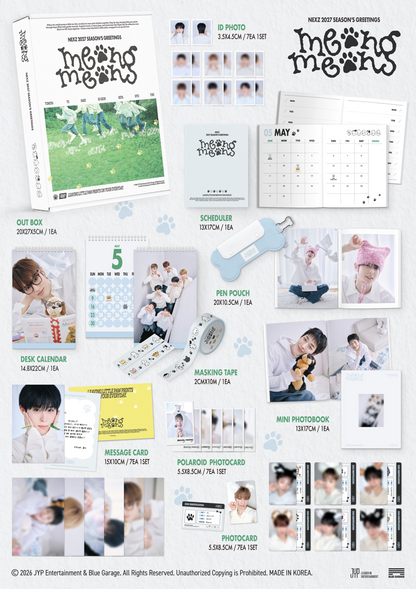 [PRE-ORDER] 넥스지(NEXZ) - 2027 Season's Greetings [meong meong] [MUSIC KOREA BENEFIT]