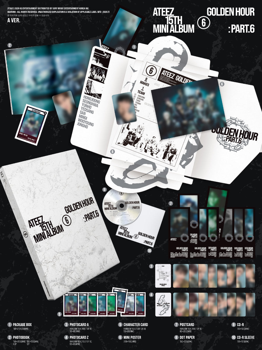 [PRE-ORDER] 에이티즈 ATEEZ - GOLDEN HOUR : Part.6 [Photobook Ver. / A version]