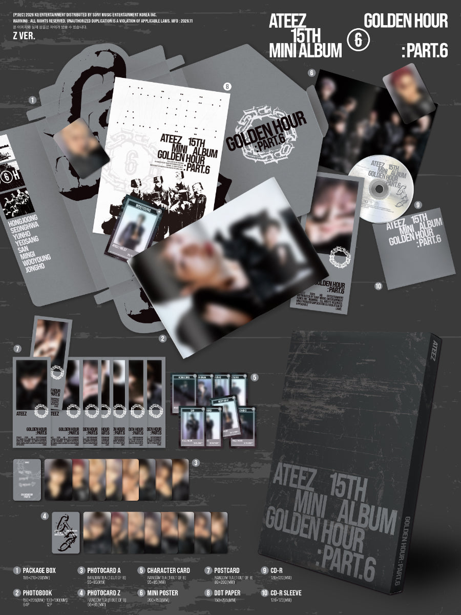 [PRE-ORDER] 에이티즈 ATEEZ - GOLDEN HOUR : Part.6 [Photobook Ver. / Z version]