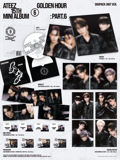 [PRE-ORDER] 에이티즈 ATEEZ - GOLDEN HOUR : Part.6 [Digipack Unit Ver. - Random Cover]