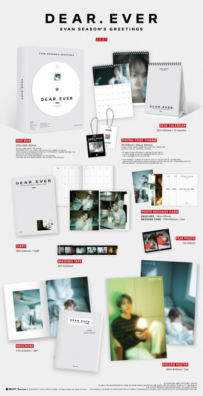 [PRE-ORDER] EVAN - Season's Greetings [Dear . Ever] [WEVERSE SHOP BENEFIT]
