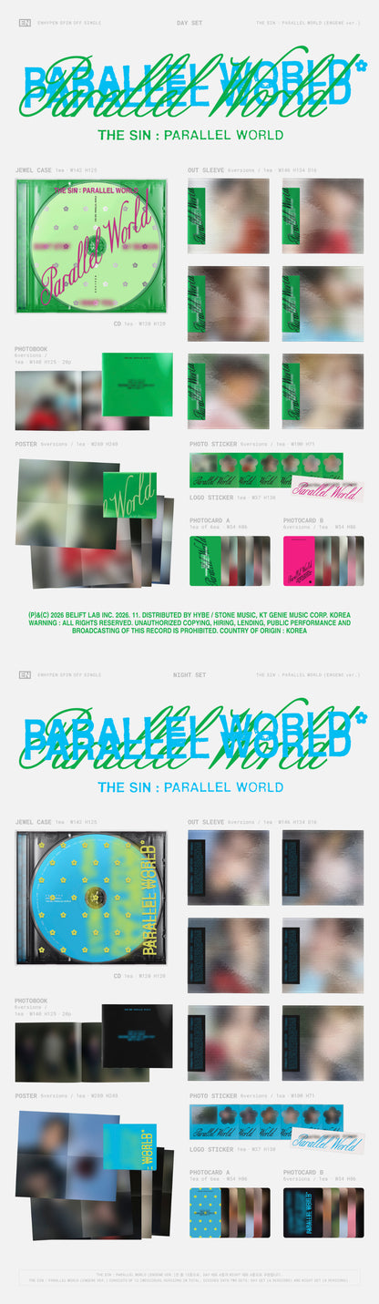 [PRE-ORDER] 엔하이픈(ENHYPEN) - THE SIN : PARALLEL WORLD [DAY Engene Version]