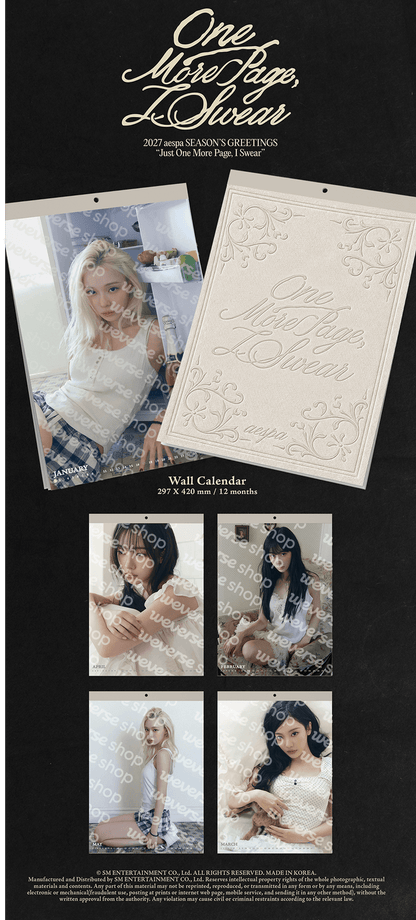 [PRE-ORDER] AESPA - 2027 Season's Greetings ["Just one more page, I swear."] [WEVERSE SHOP PRE-ORDER BENEFIT]