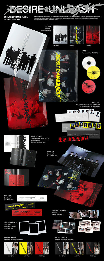 ENHYPEN THE SIN: UNLEASH 6th Mini Album [Standard Version]