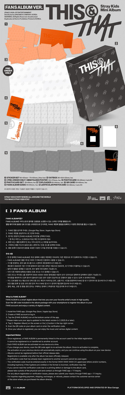 PREORDER Stray Kids – Mini Album [THIS & THAT] (FANS ALBUM VER.)